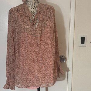 Loft New Chiffon Floral Blouse